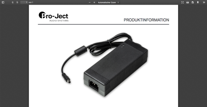 Pro-Ject Juke Box S2 INT 24V/4A ( 3 Pol Netzkabel), schwarz – Bild 2